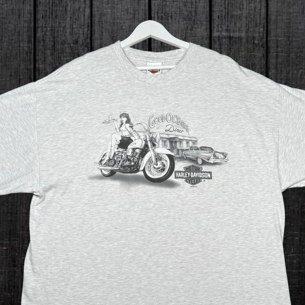 2006 Harley Davidson Bruce Rossmeyer's Good Ol' Days Diner Shirt 2XL - Illinois